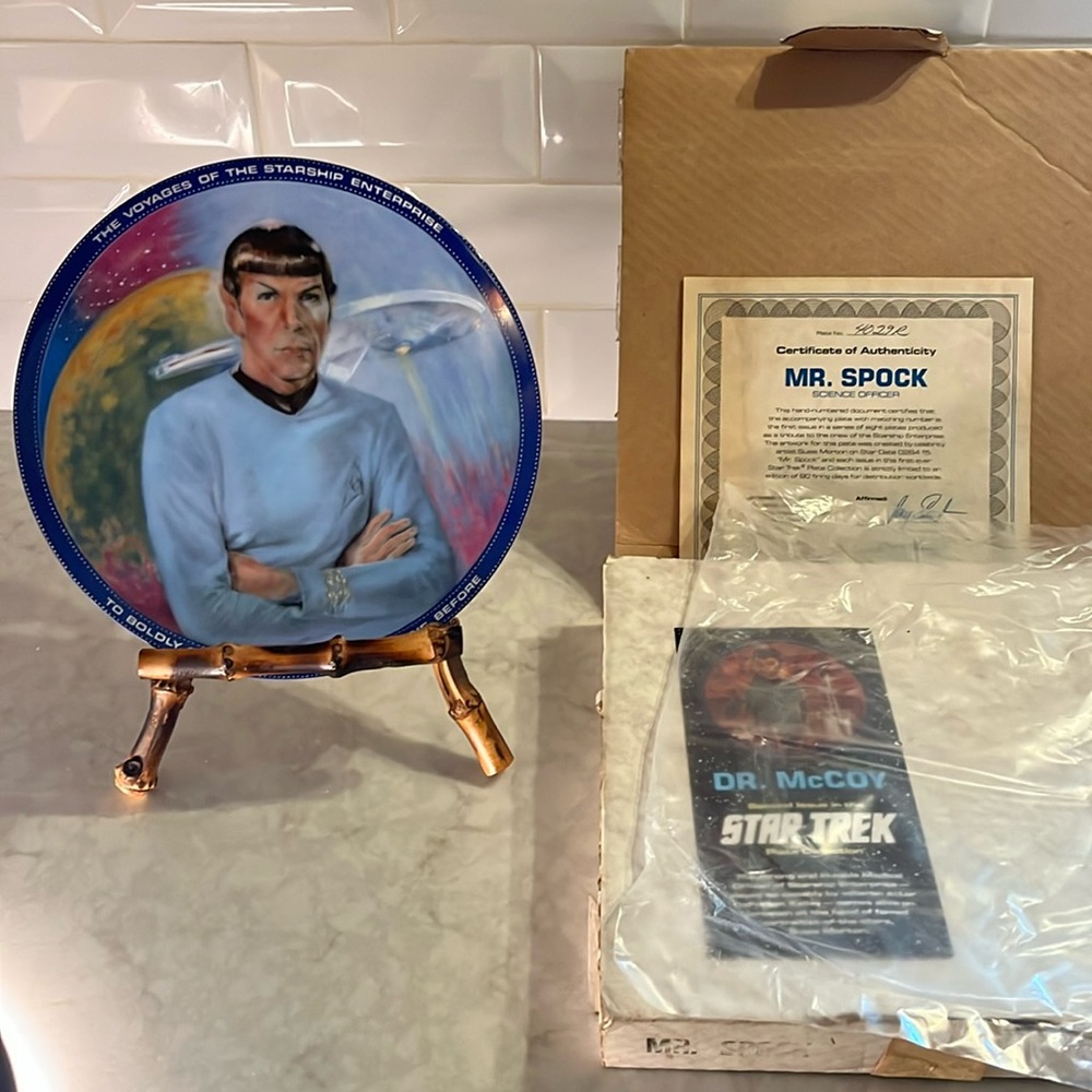 Star Trek Mr. Spock collectors plate 1984 new old stock Hamilton Collection